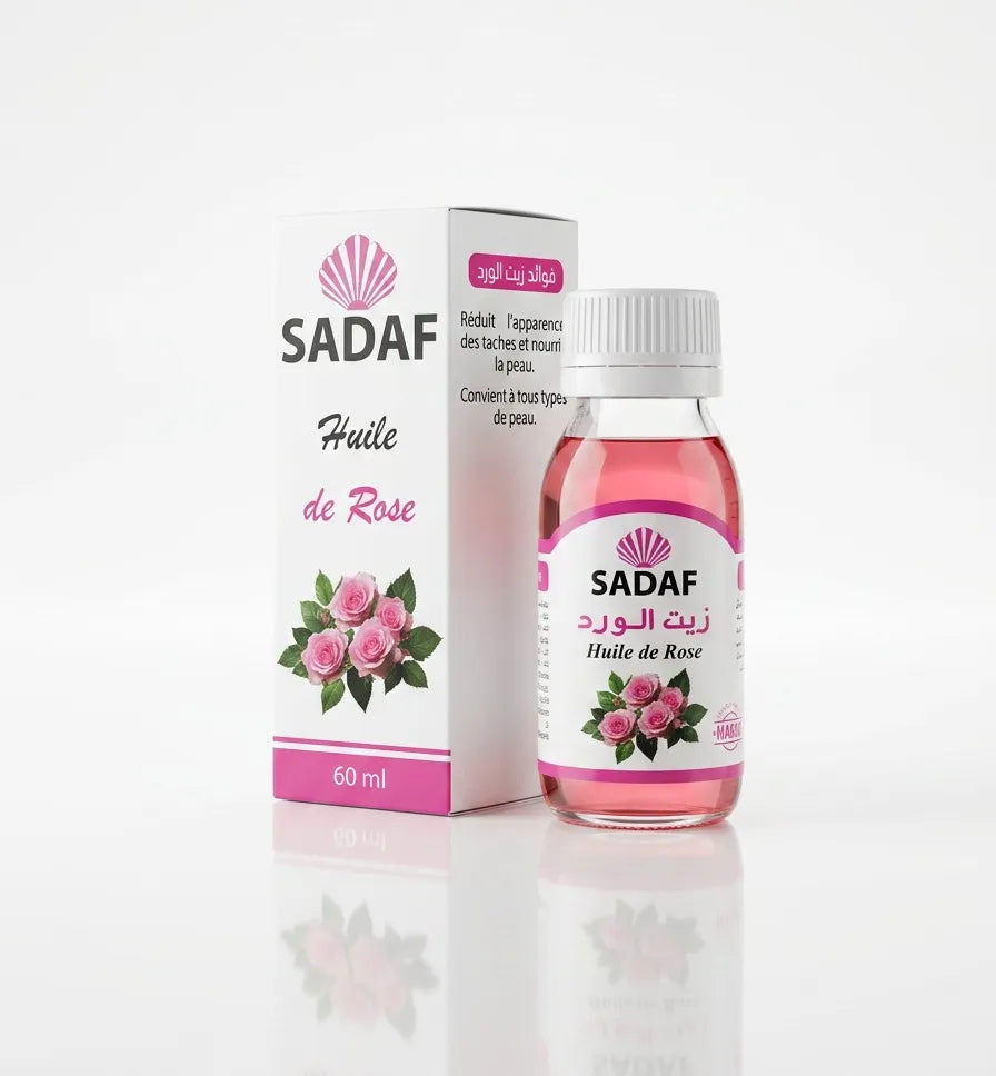 Huile de Rose Naturelle SADAF 60 ml – Éclat & Anti-Taches