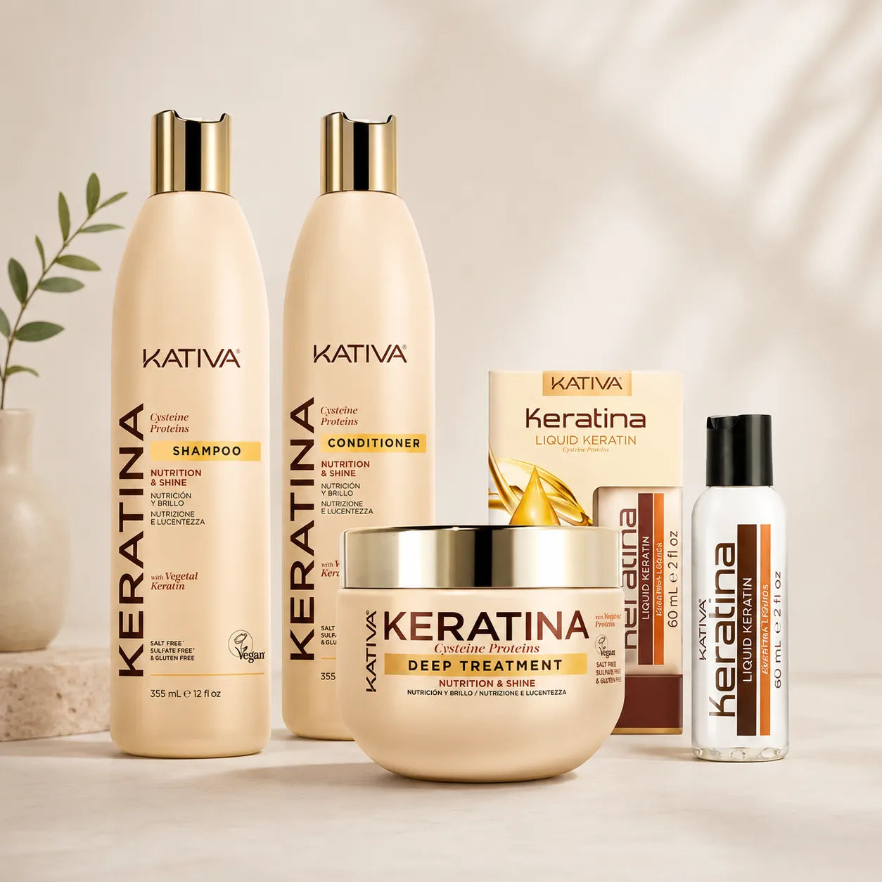 Gamme Kativa Keratina — Nutrition, Douceur & Brillance
