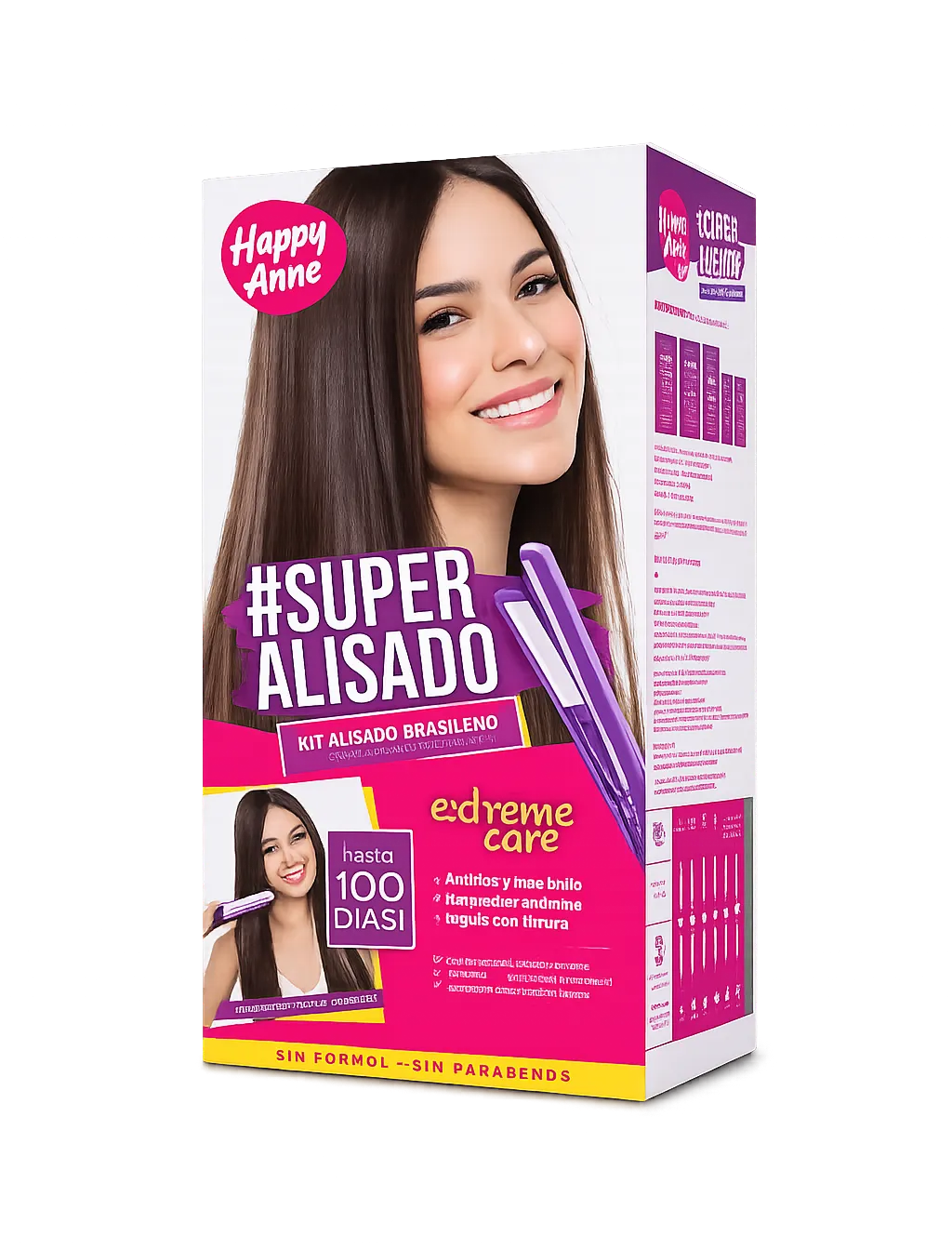 Happy Anne Kit SuperAlisado — Lissage Brésilien à Domicile Sans Formol, Résultats jusqu'à 100 Jours