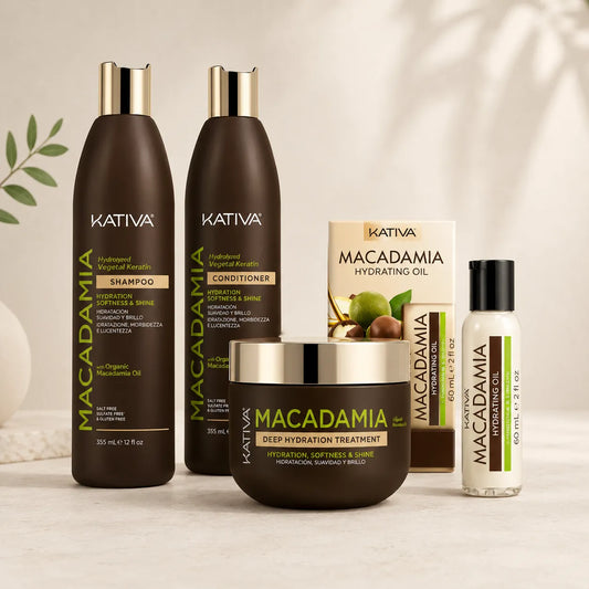 Gamme Kativa Macadamia — Hydratation Profonde & Brillance