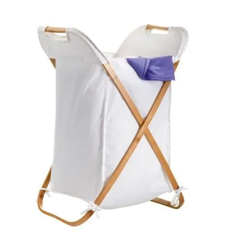 Panier à linge pliable en bambou