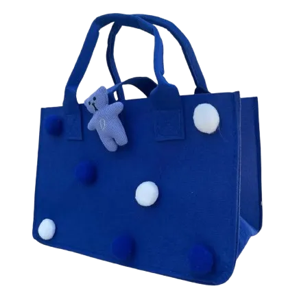 Tote Bag Feutrine Bleu Roi